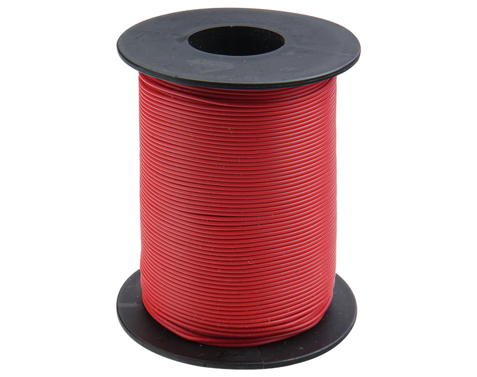 DONAU 125-S25-0 - Fil de cuivre 0,25 mm² / 25m sur bobine rouge  