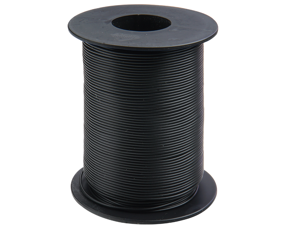 DONAU 125-S25-1 - Fil de cuivre 0,25 mm² / 25m sur bobine noir  