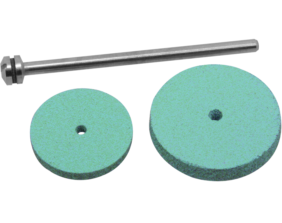 DONAU 1606 - 2 disques de polissage en silicone Ø 17+22 mm + mandrin  