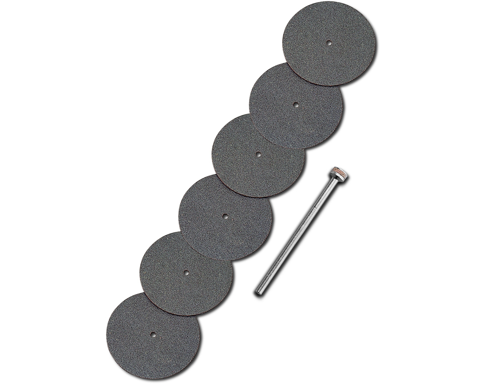 DONAU 1632 - 6 disques à tronçonner Ø 22 mm + mandrin  