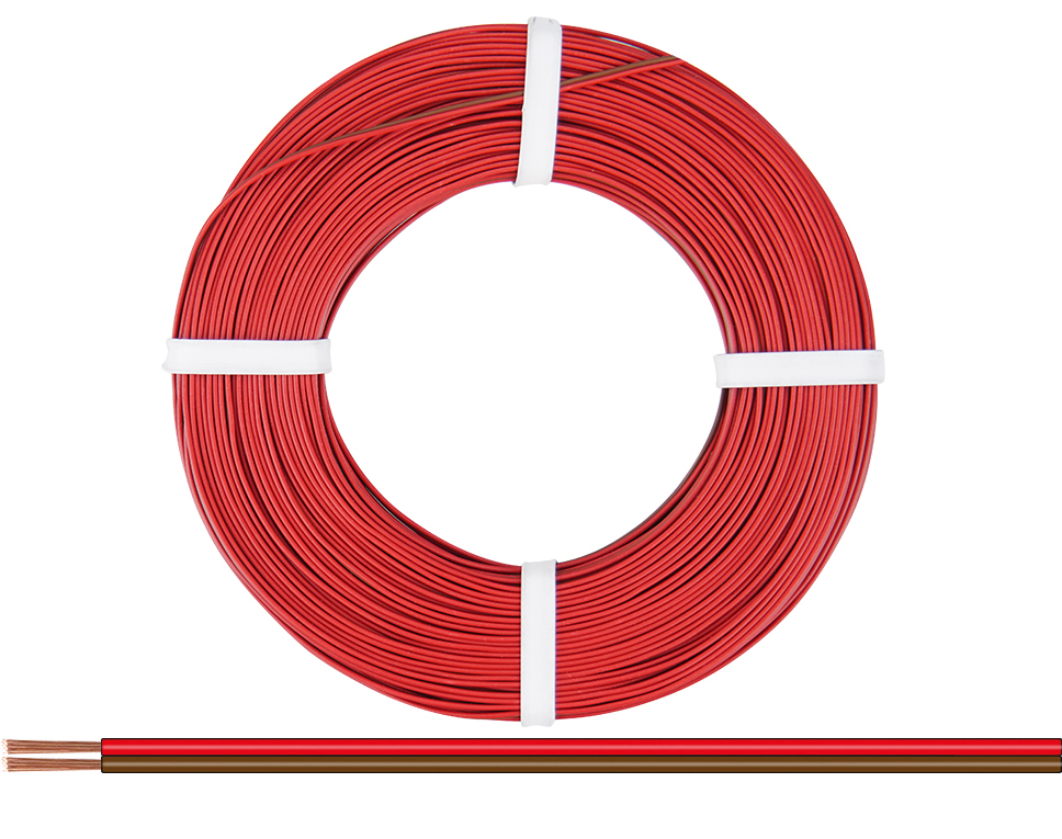 DONAU 218-080 - Toron jumelé 0,14 mm² / 50 m rouge-brun  