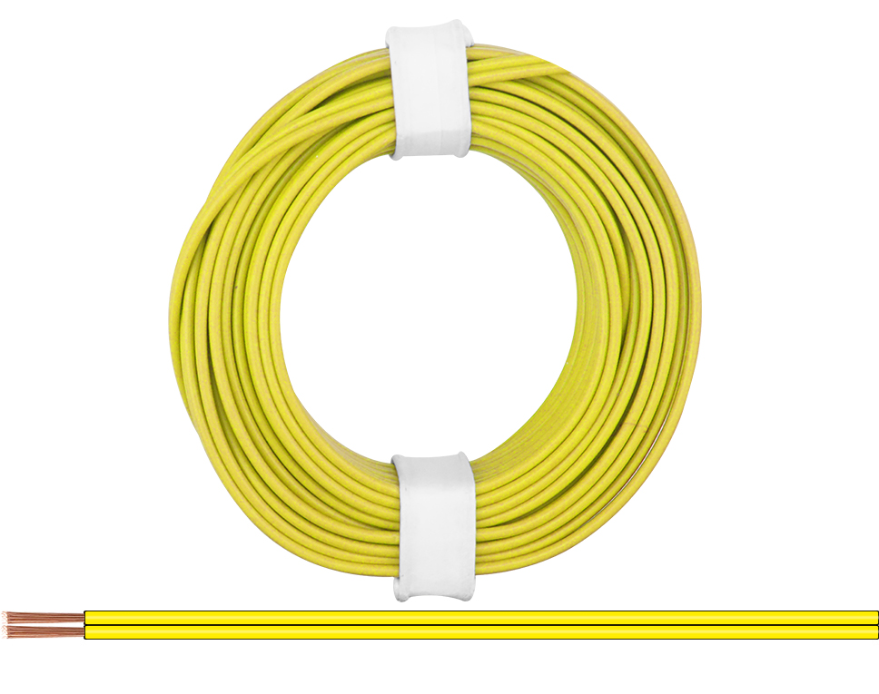 DONAU 218-33 - Toron jumelé 0,14 mm² / 5 m jaune-jaune  