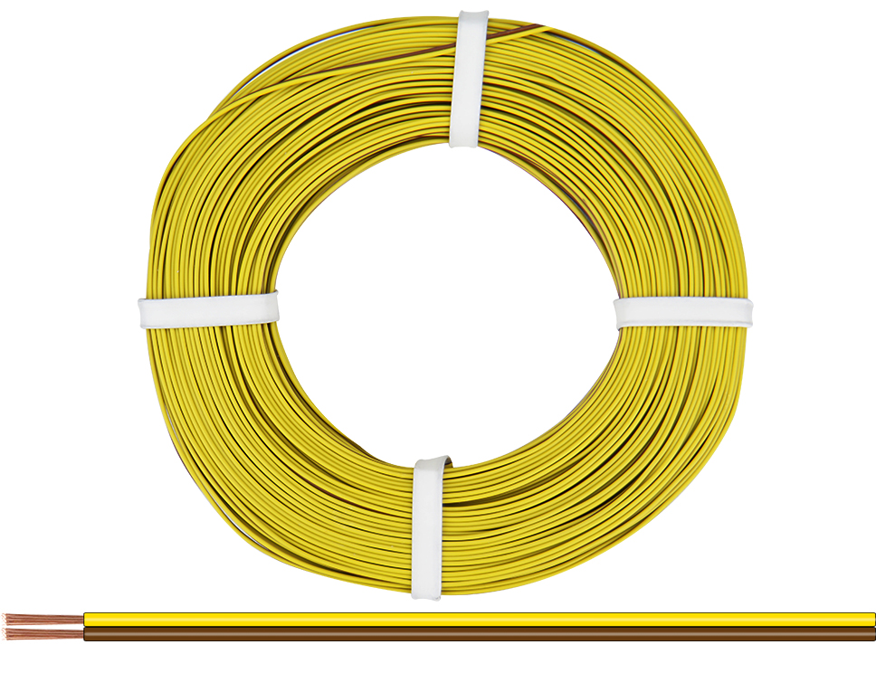 DONAU 225-380-25 - Toron jumelé 0,25 mm² / 25 m jaune-brun  