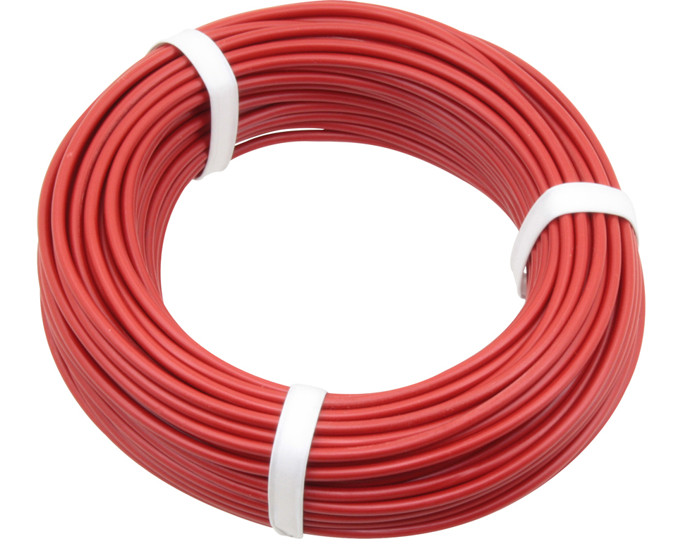 DONAU 2500 - PVC câble de mesure rouge / 0,75 mm² / 25 m 