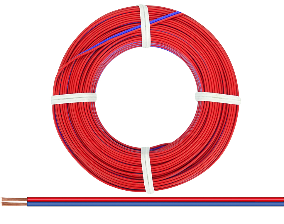 DONAU 250-02-25 - Toron jumelé 0,50mm² / 25m rouge-bleu  
