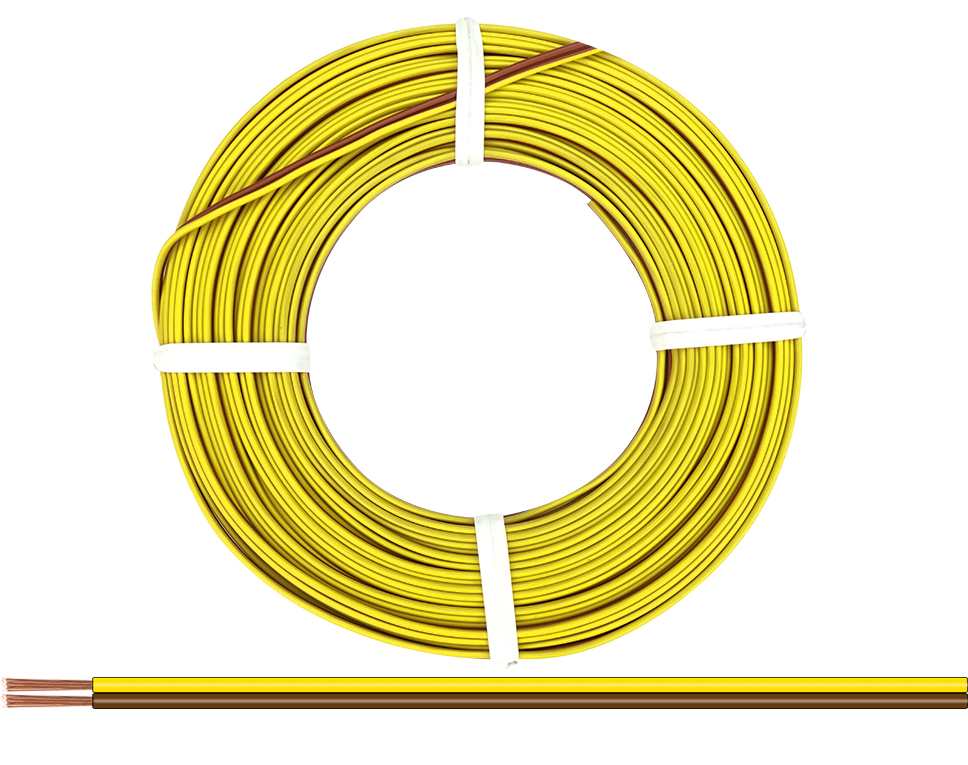 DONAU 250-38-25 - Toron jumelé 0,50mm² / 25m jaune-brun  