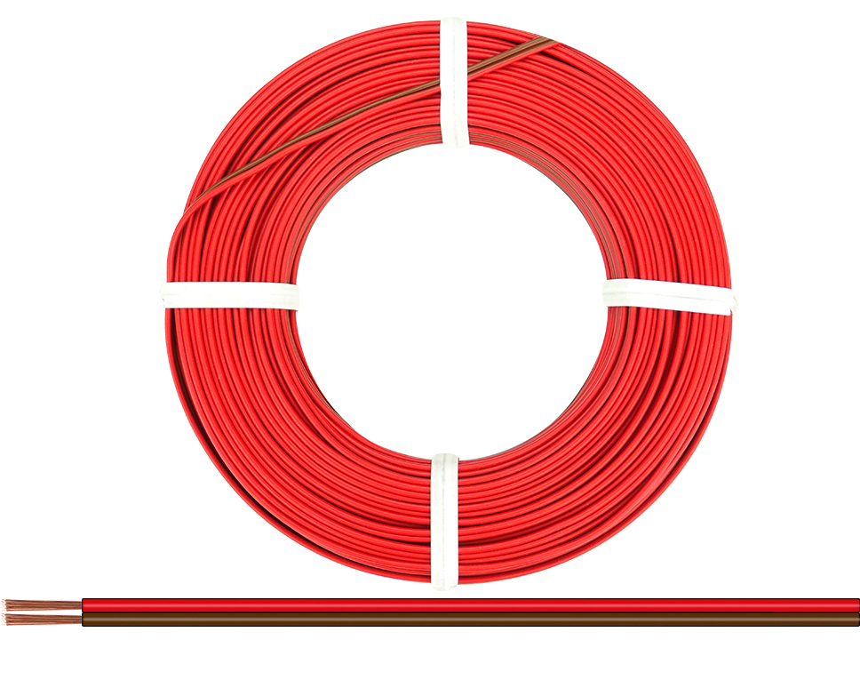 DONAU 275-08-25 - Toron jumelé 0,75 mm² / 25 m rouge-brun  