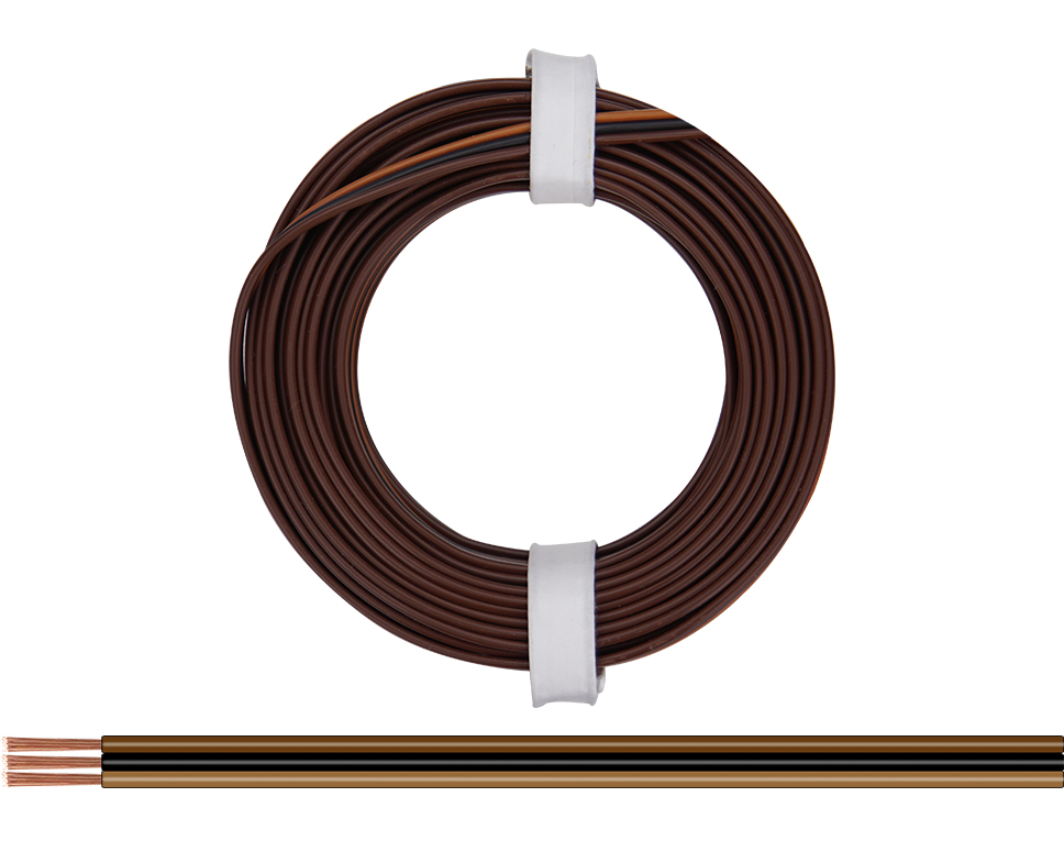 DONAU 325-818 - Toron tripolaire 0,25 mm² / 5 m brun foncé-noir-marron clair  