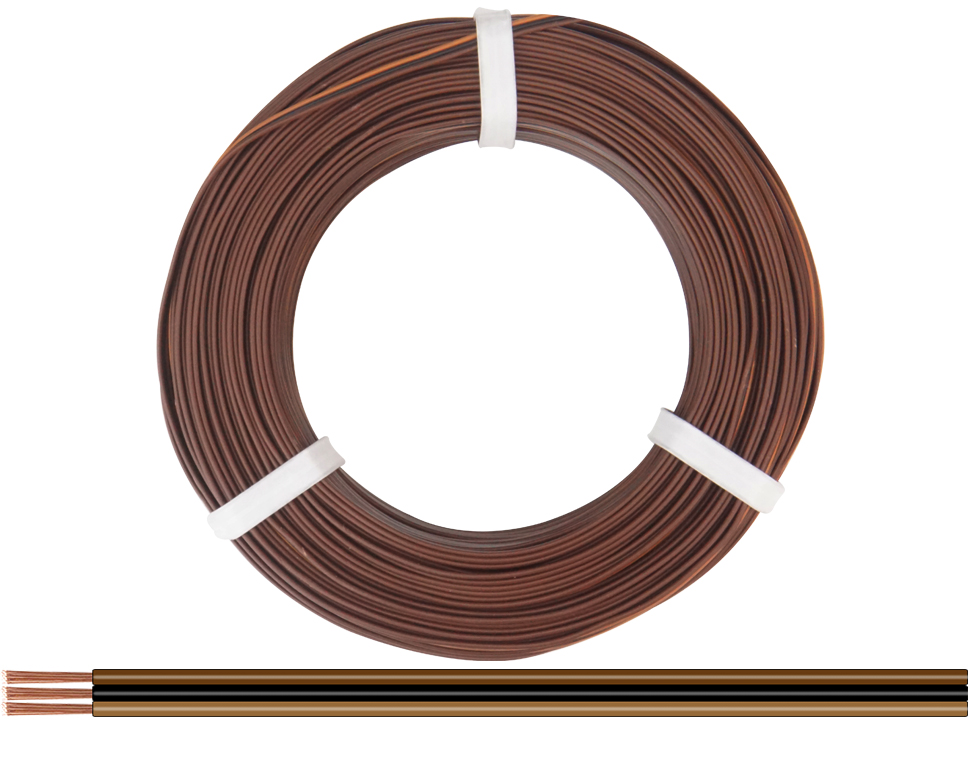 DONAU 325-818-50 - Toron tripolaire 0,25 mm² / 50 m brun foncé-noir-marron clair  