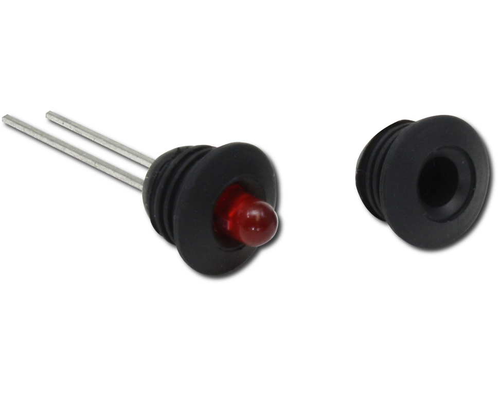 DONAU 5SC - Douille pour LED en néoprène, 5 mm, 100 pièces  