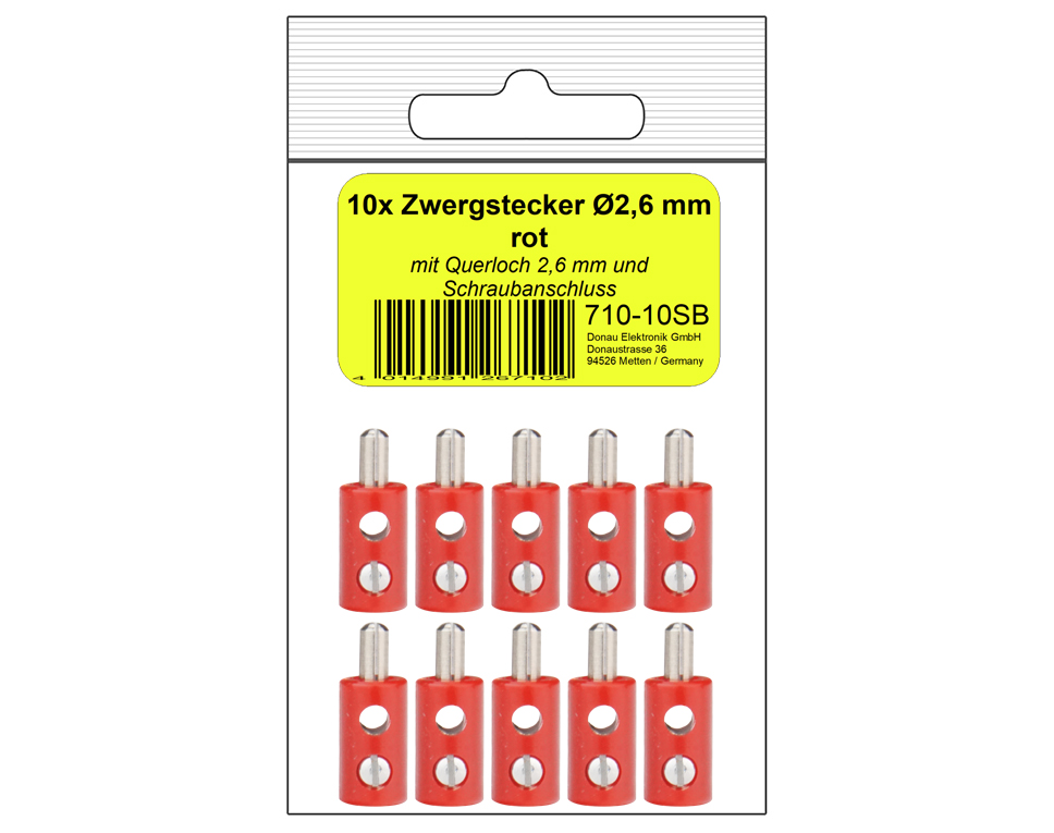 DONAU 710-10SB - 10 fiches naines rouges en SB  