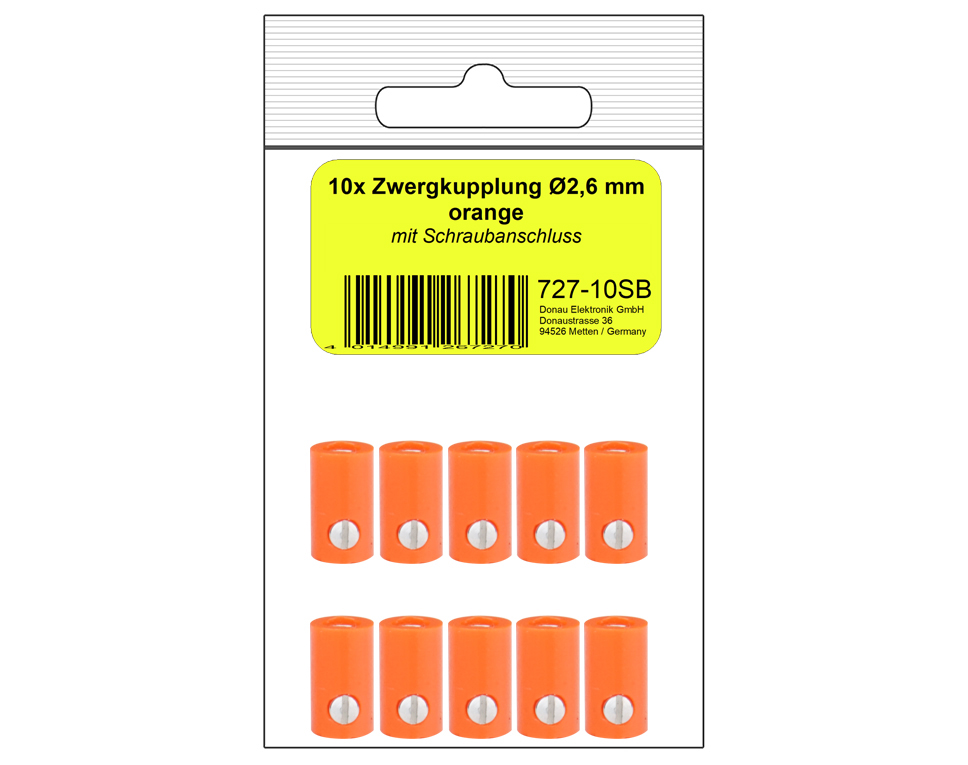 DONAU 727-10SB - 10 attelages nains orange en SB  