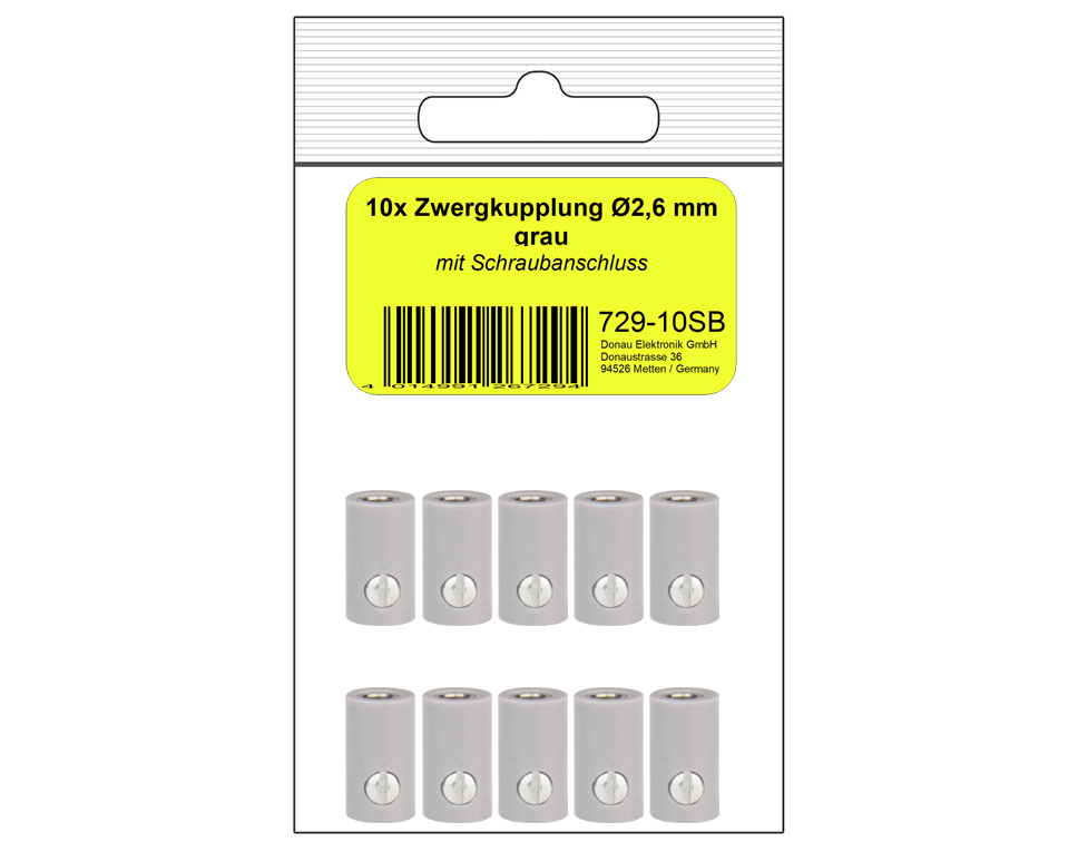 DONAU 729-10SB - 10 attelages nains gris en SB  