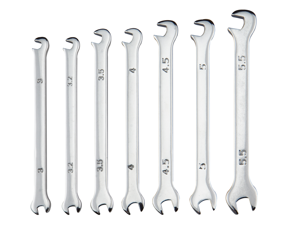 DONAU 900 - Mini set de clés à fourche double 7 pcs.  