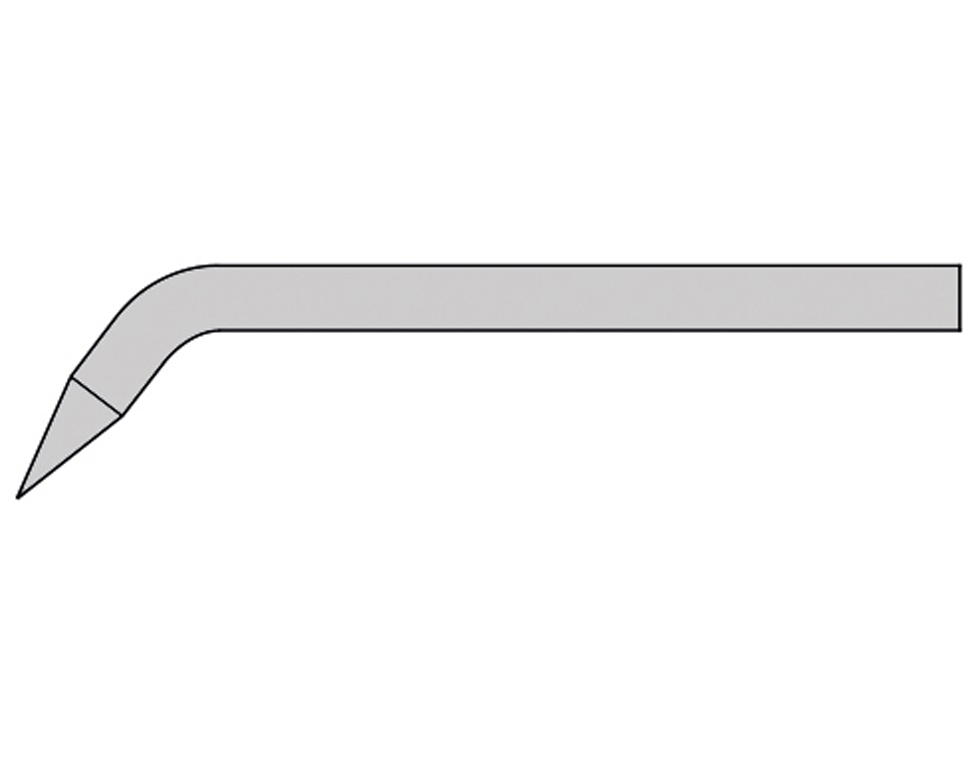 DONAU GS361 - Pointe à souder 4 mm - forme crayon coudée  