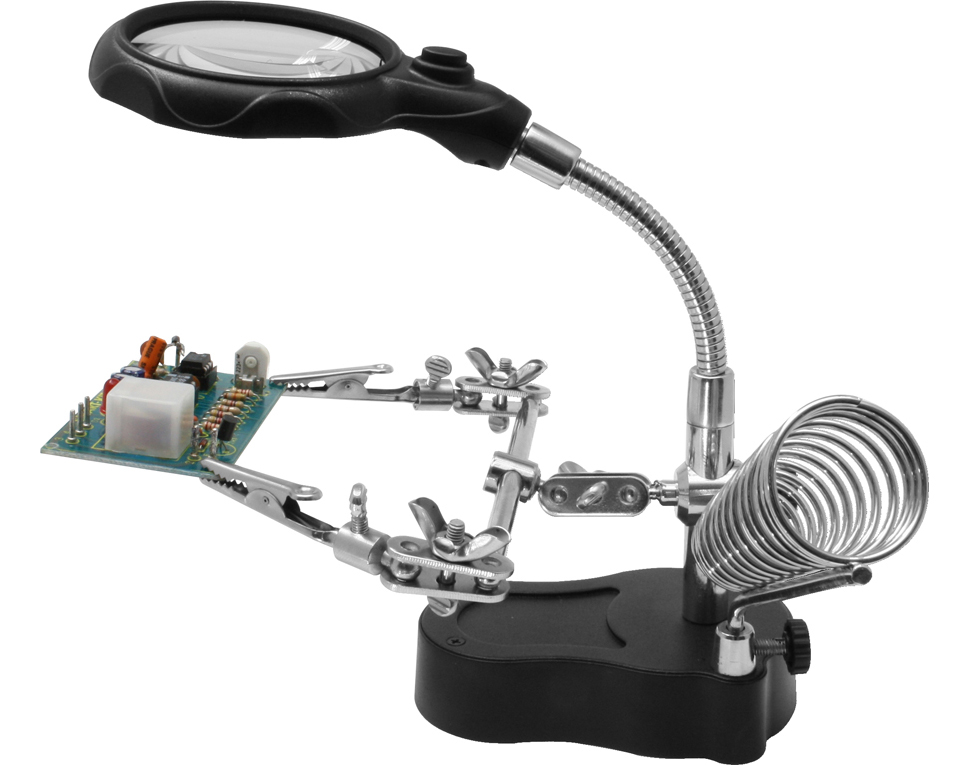 DONAU HH3 - Helping Hand avec lumière LED + loupe  