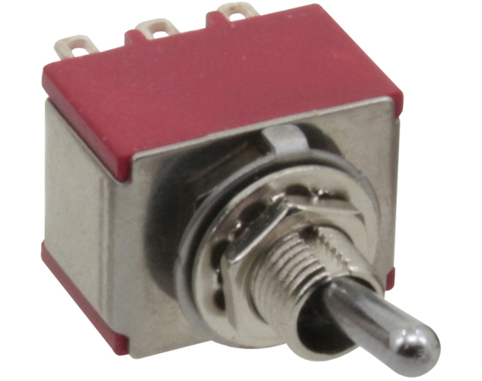 DONAU KS503C - interrupteur à bascule 3 pôles, avec position centrale, à enclenchement des deux côtés, ON-OFF-ON  