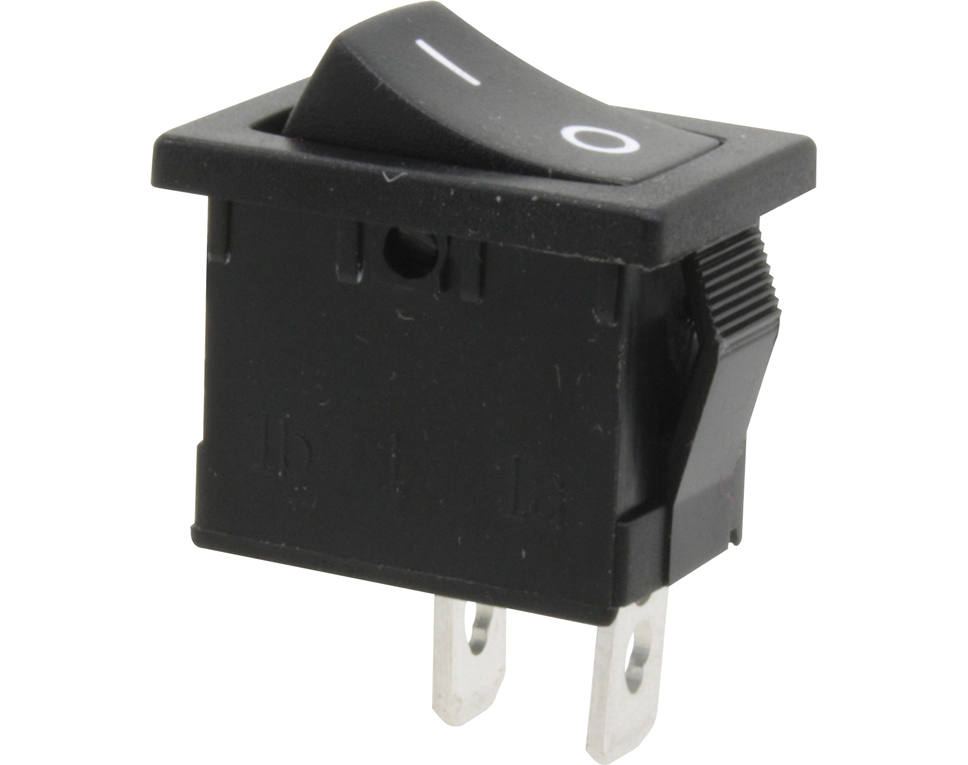 DONAU KWS10 - Interrupteur unipolaire, noir, ON-OFF  