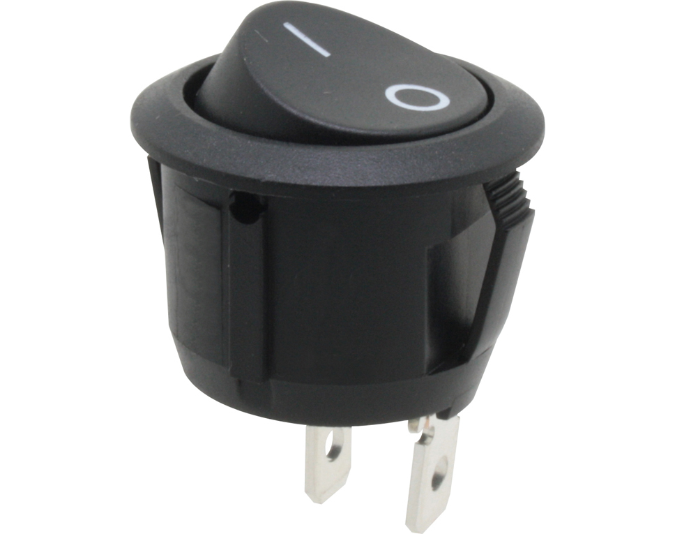 DONAU KWS300 - interrupteur, 1 pôle, noir, rond, ON-OFF  