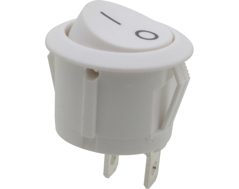 DONAU KWS300W - interrupteur, 1 pôle, blanc, rond, ON-OFF  