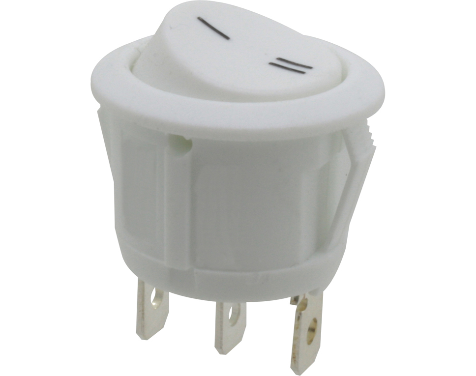 DONAU KWS320W - Commutateur, 1 pôle, blanc, rond, ON-ON  