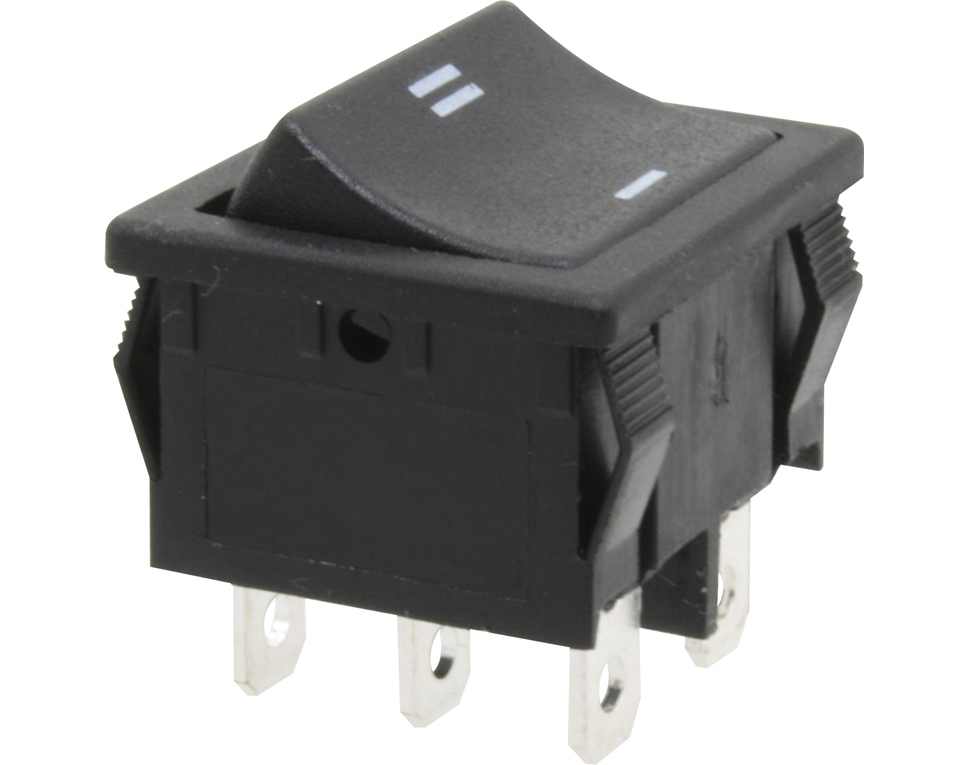 DONAU KWS60 - commutateur, 2 pôles, noir, ON-ON  