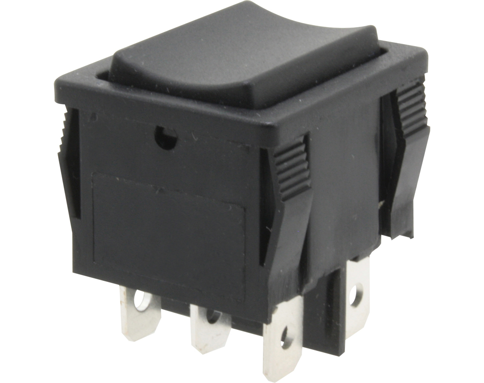 DONAU KWS62 - Commutateur avec position centrale, 2 pôles, à impulsion des deux côtés, (ON)-OFF-(ON)  