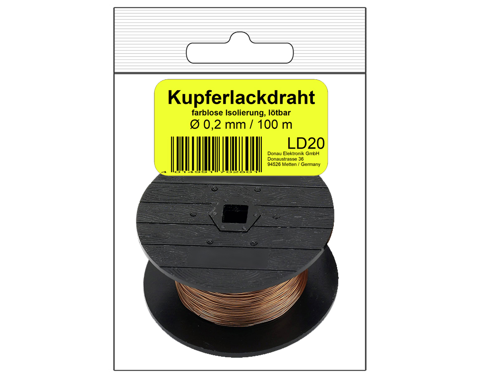 DONAU LD20 - Fil de cuivre émaillé Ø 0,2 mm en SB  