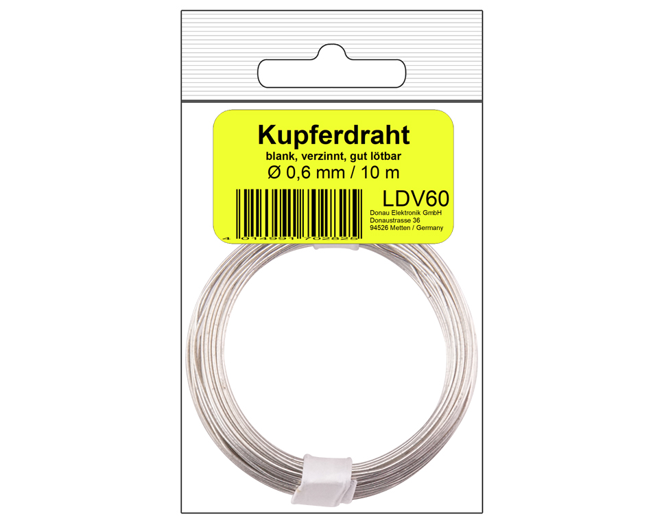 DONAU LDV60 - Fil de cuivre étamé Ø 0,6mm en SB  