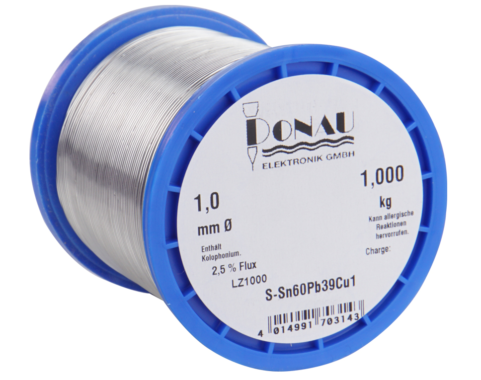 DONAU LZ1000 - Étain de soudure Ø 1 mm, bobine 1000 g 