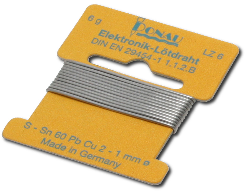 DONAU LZ6 - Étain de soudure Ø 1 mm, enroulement 1 m - 6 g 