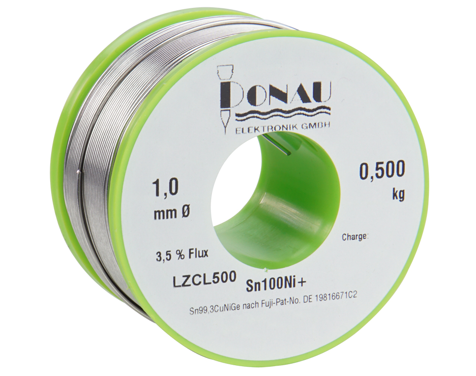 DONAU LZCL500 - Étain de soudure "CLEAR" Ø1 mm Sn100Ni+ Bobine 500g  