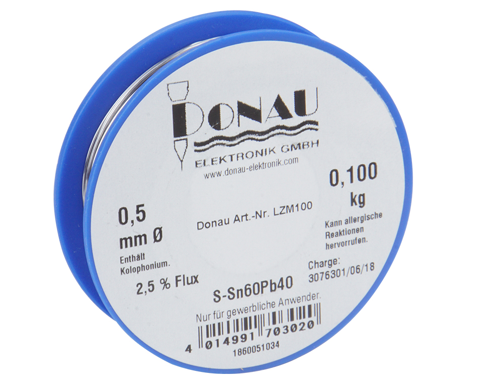 DONAU LZM100 - Étain de soudure Ø 0,5 mm bobine 100 g 