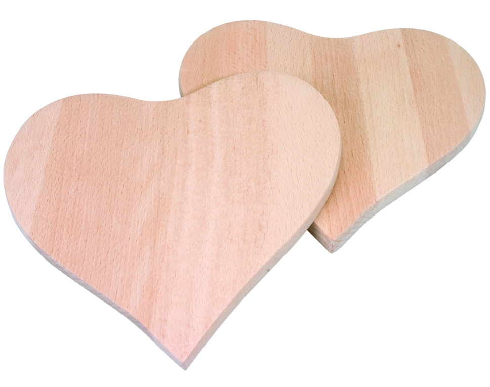 DONAU M325 - 2 planches à déjeuner coeur, 195 x 195 x 12 mm  