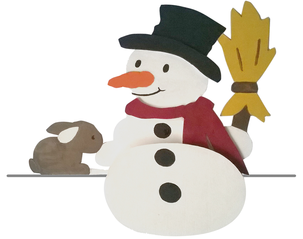 DONAU M848-4 - Kit de construction en bois de bonhomme de neige pour tabouret de bord  