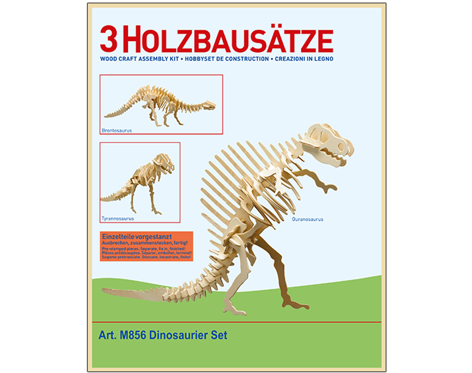DONAU M856 - Kit de construction en bois 3 x dinosaures  