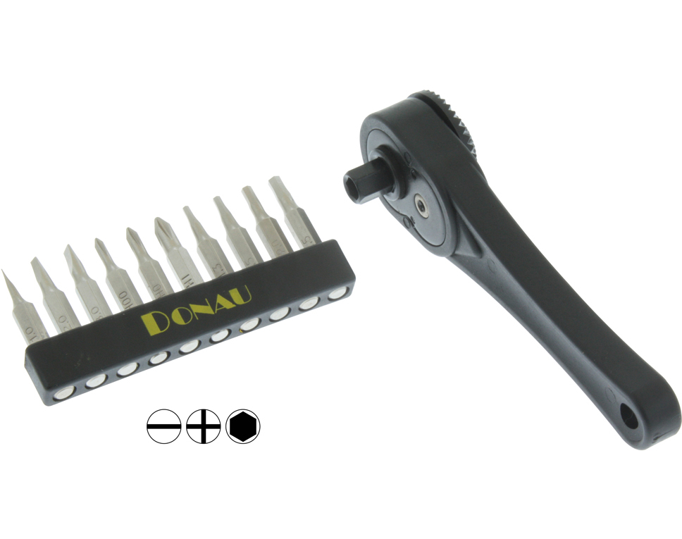 DONAU MBS10 - Mini-cliquet avec 10 mini-embouts  