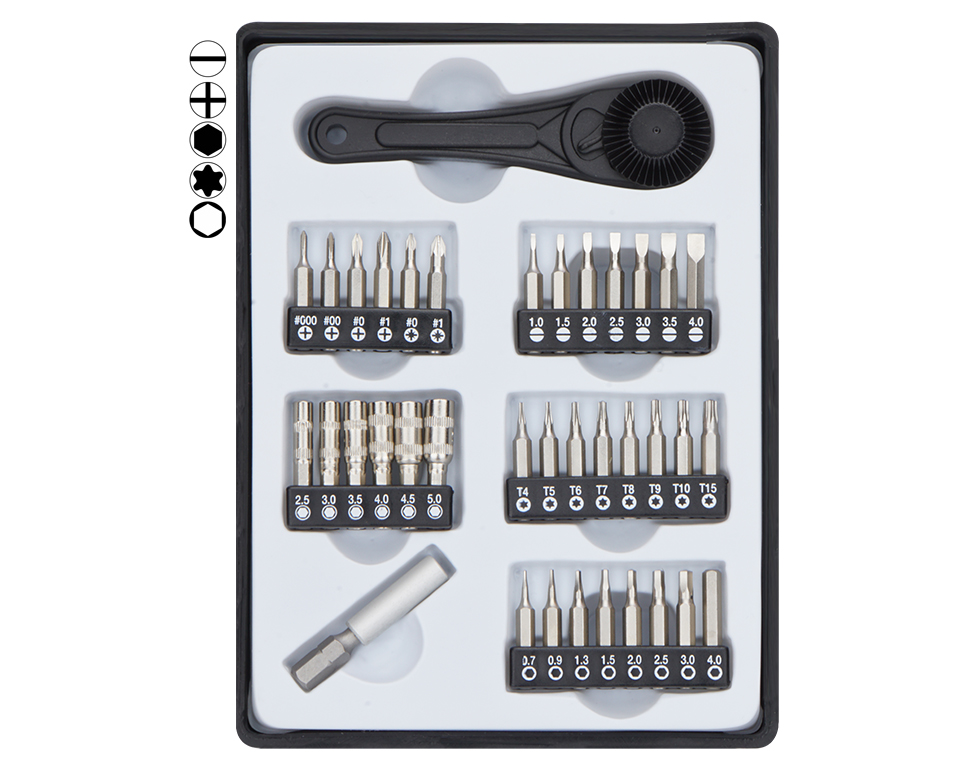 DONAU MBS40 - Mini-coffret de clés à cliquet 40 pcs.  