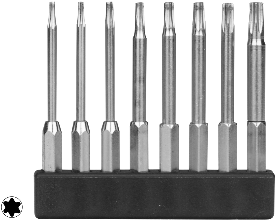 DONAU MBS77 - Assortiment Mini Bit T-Profil long 8 pces  