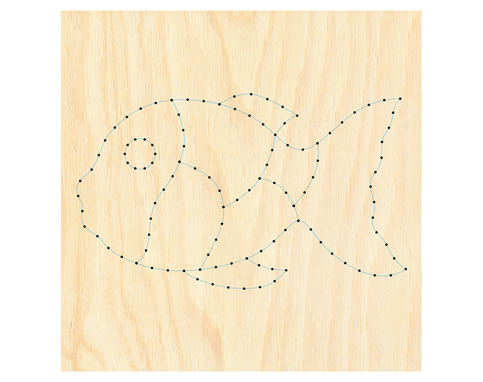 DONAU M-NB4 - Tableau à clous poisson  