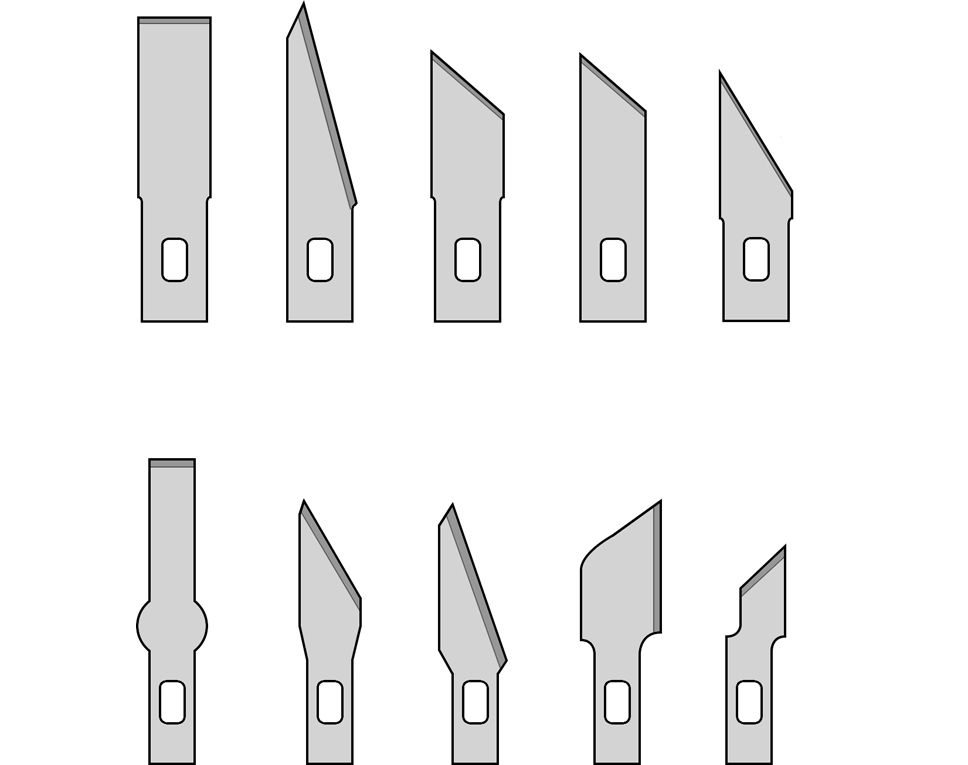DONAU MS10 - 10 lames de rechange pour couteaux de designer  