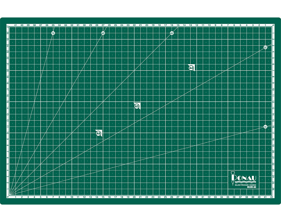DONAU MS-A3 - Tapis de découpe autocicatrisant A3 (450 x 300 x 3 mm)  