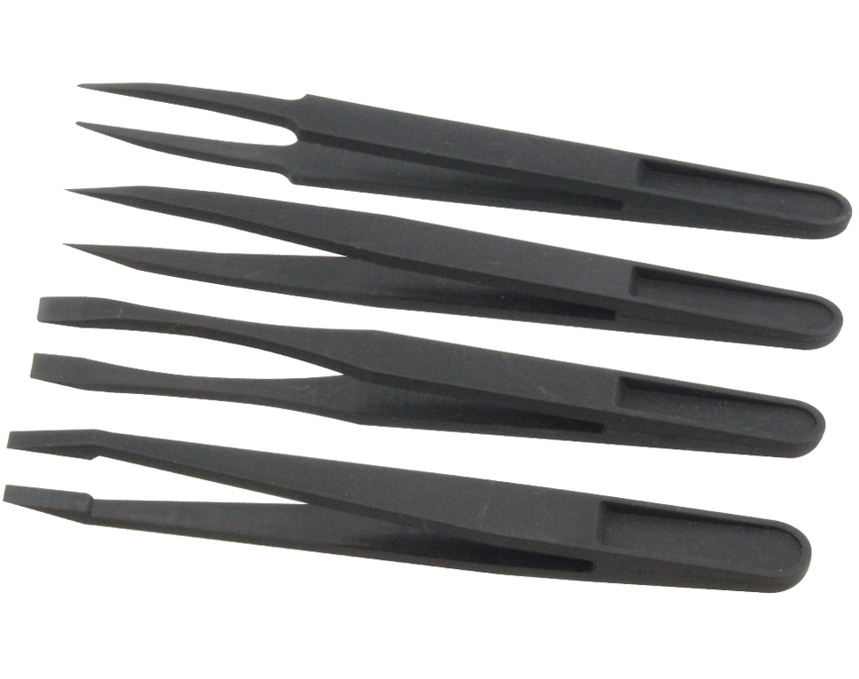 DONAU PZ84 - Jeu de pincettes en plastique 4 pcs.  