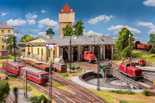 [Faller 120081  ] Faller 120081   H0  Rotonde à locomotive Freilassing 520 x 380 x 125 mm