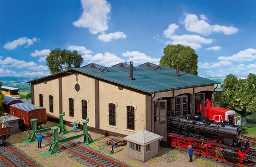 [Faller 120277  ] Faller 120277   H0  Rotonde à locomotive avec pièces de commande 378 x 322 x 125 mm, 41 x 38 x 38 mm, 51,5 x 34 x 38 mm, 88 x 20 x 40 mm (2 x)