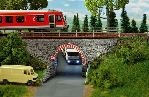 [Faller 120498  ] Faller 120498   H0  Pont à arches en pierres 185 x 64 x 85 mm