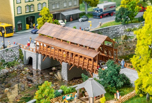 [Faller 120527  ] Faller 120527   H0  Pont ferroviaire en bois 385 x 80 x 120 mm