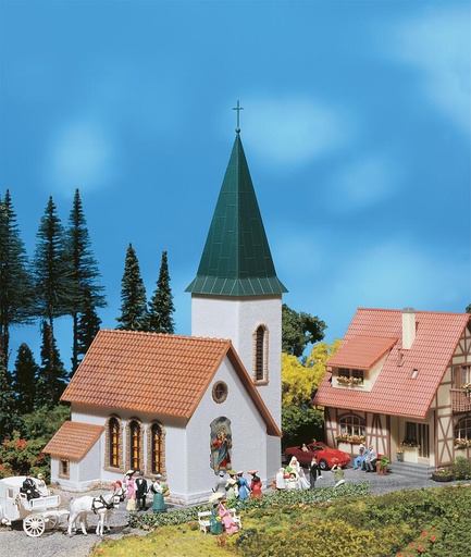 [Faller 130240  ] Faller 130240   H0  Église de village 117 x 114 x 208 mm