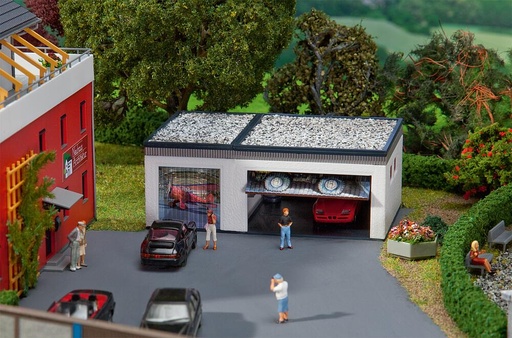 [Faller 130319  ] Faller 130319   H0  Garage double avec pièces de commande 107 x 66 x 40,5 mm