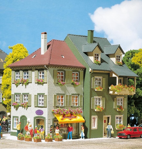 [Faller 130414  ] Faller 130414   H0  2 Immeubles d’habitation 75 x 112 x 145 mm, 68 x 91 x 134 mm